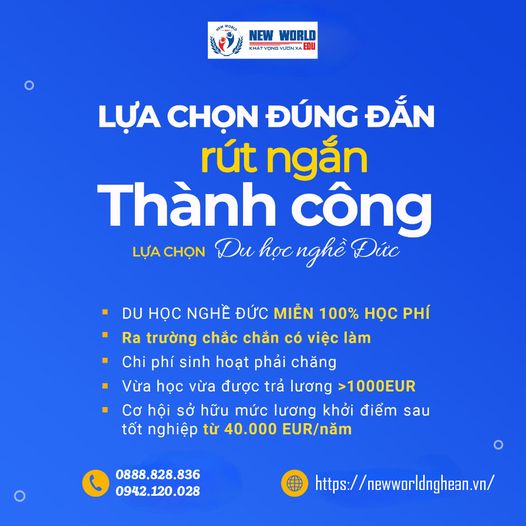 Lựa chọn DU HỌC NGHỀ ĐỨC - Lựa chọn đúng đắn, Rút ngắn thành công